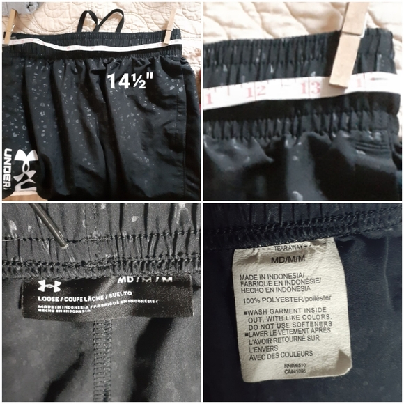 Under Armour Loose Black Medium Shorts - Picture 12 of 16